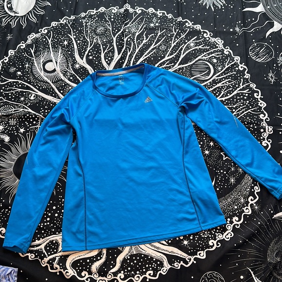 Adidas running climalite long sleeve shirt size X-Large blue - Picture 2 of 7